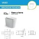 Sanitari PLUMA Filomuro Vaso senza brida (sistema rimfree) + Bidet in Ceramica Bianca Lucida