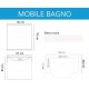 Mobile da bagno Mimosa Salvaspazio da 57 cm bianco con specchio e mensolina