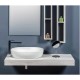 Mensola per lavabo Larghezza 96 x Profondità 46  x Altezza 10 cm in finitura olmo bianco per lavabi d'appoggio