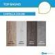 Mensola per lavabo Larghezza 96 x Profondità 46  x Altezza 10 cm in finitura olmo bianco per lavabi d'appoggio