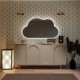 Su Misura Specchio Irregolare Filo Lucido Retroilluminante led 20W con Pulsante Touch Integrato art. spe189