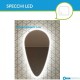 Su Misura Specchio Irregolare Filo Lucido Retroilluminante led 20W con bordo sabbiato + pulsante touch art. spe193