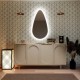 Su Misura Specchio Irregolare Filo Lucido Retroilluminante led 20W con bordo sabbiato + pulsante touch art. spe195