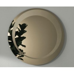 Su Misura Specchio Bronzo con decorazione sabbiata Filo Lucido Rotondo cod.art98