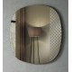 Specchio moderno bronzo sagomato con decorazione sabbiata art.124