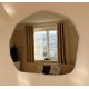 Specchio moderno bronzo sagomato con decorazione sabbiata art.125