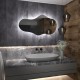 Su Misura Specchio Irregolare Atipico Filo Lucido Retroilluminante led 20W con Pulsante Touch Integrato art. spe184