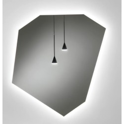 Su Misura Specchio irregolare Filo Lucido Retroilluminante led 20W modello astratto