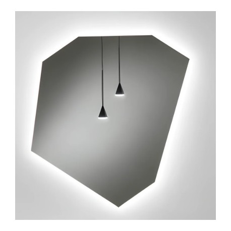 Su Misura Specchio irregolare Filo Lucido Retroilluminante led 20W modello astratto