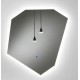 Su Misura Specchio Irregolare Filo Lucido Retroilluminante led 20W con pulsante touch integrato modello astratto
