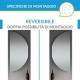 Su Misura Specchio mezza luna Filo Lucido Art. spe4398 montaggio reversibile