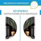 Su Misura Specchio mezza luna Filo Lucido montaggio reversibile