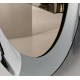 Specchio "Brio" bronzo con cornice riflettente vetro fumè da parete
