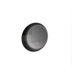 su misura specchio tondo retroilluminato led 20W con cornice nera in plexiglass mod.ner15