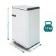 Mobile Porta Bombole Gas in PVC Grigio a 1 Anta con Maniglia e Piedi Antiscivolo - Misura 59x39x92 cm - Ideale per Esterni
