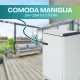 Mobile Porta Bombole Gas in PVC Grigio a 1 Anta con Maniglia e Piedi Antiscivolo - Misura 59x39x92 cm - Ideale per Esterni