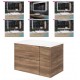 Mobile bagno tabacco 80x46 cm. completo di lavabo in ceramica + specchio led da selezionare in fase di ordine