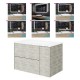 Mobile bagno Legno nordico 101x46 cm. completo di lavabo in ceramica + specchio led da selezionare in fase di ordine