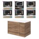 Mobile bagno tabacco 101x46 cm. completo di lavabo in ceramica + specchio led da selezionare in fase di ordine