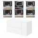 Mobile bagno bianco opaco 101x46 cm. completo di lavabo in ceramica + specchio led da selezionare in fase di ordine