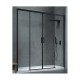 Box Doccia Scorrevole per Nicchia Cristallo 6 mm Altezza 200 cm Profilo Nero art. OS87