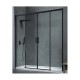 Box Doccia Scorrevole per Nicchia Cristallo 6 mm Altezza 200 cm Profilo Nero art. OS87