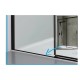 Box Doccia Scorrevole per Nicchia Cristallo 6 mm Altezza 200 cm Profilo Nero art. OS87
