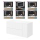 Mobile bagno cannettato bianco opaco 101x46 cm. completo di lavabo in ceramica + specchio led da selezionare in fase di ordine