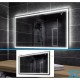 Mobile bagno cannettato bianco opaco 101x46 cm. completo di lavabo in ceramica + specchio led da selezionare in fase di ordine