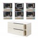 Mobile bagno rovere bianco 101x46 cm. completo di lavabo in ceramica + specchio led da selezionare in fase di ordine