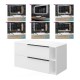 Mobile bagno bianco lucido 91x46 cm. completo di lavabo in ceramica + specchio led da selezionare in fase di ordine