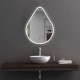 Su Misura Specchio Irregolare Filo Lucido Retroilluminante led 20W con bordo sabbiato + pulsante touch art. spe205