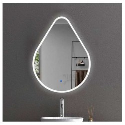 Su Misura Specchio Irregolare Filo Lucido Retroilluminante led 20W con bordo sabbiato + pulsante touch art. spe205