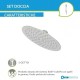 Soffione doccia tondo 20 cm slim in acciaio inox cromato anticalcare