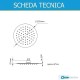 Soffione doccia tondo diametro 25 cm slim in acciaio inox cromato anticalcare