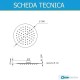 Soffione doccia tondo diametro 30 cm slim in acciaio inox cromato anticalcare
