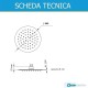 Soffione doccia tondo diametro 40 cm slim in acciaio inox cromato anticalcare