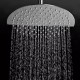 Soffione doccia tondo 20 cm slim in acciaio inox cromato anticalcare