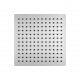 Soffione doccia quadro 40x40 cm slim in acciaio inox cromato anticalcare