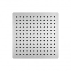 Soffione doccia quadro 40x40 cm slim in acciaio inox cromato anticalcare