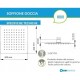 Soffione doccia quadro 20x20 cm ultra slim in acciaio inox 304 cromato anticalcare