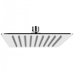 Soffione doccia quadro 20x20 cm ultra slim in acciaio inox 304 cromato anticalcare