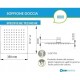 Soffione doccia quadro 35x35 cm ultra slim in acciaio inox 304 cromato anticalcare