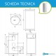Lavabo tondo Freestanding in ceramica bianca lucida