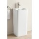 Lavabo quadro Freestanding in ceramica bianca lucida mod. York