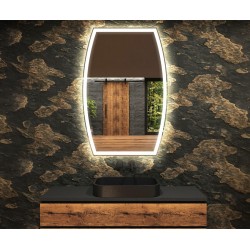 Su Misura Specchio con sabbiatura Filo Lucido Retroilluminante led 20W art. spe8219