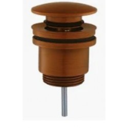 Piletta Click Clack UNIVERSALE In Ottone bronzato Con Tappo tondo da  1"1/4 per lavabo o bidet con o senza troppo pieno
