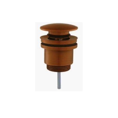 Piletta Click Clack UNIVERSALE In Ottone bronzato Con Tappo tondo da  1"1/4 per lavabo o bidet senza troppo pieno