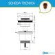 Piletta Click Clack UNIVERSALE In Ottone bronzato Con Tappo tondo da  1"1/4 per lavabo o bidet senza troppo pieno