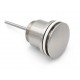 Piletta Click Clack UNIVERSALE In acciaio spazzolato Con Tappo tondo da  1"1/4 per lavabo o bidet senza troppo pieno